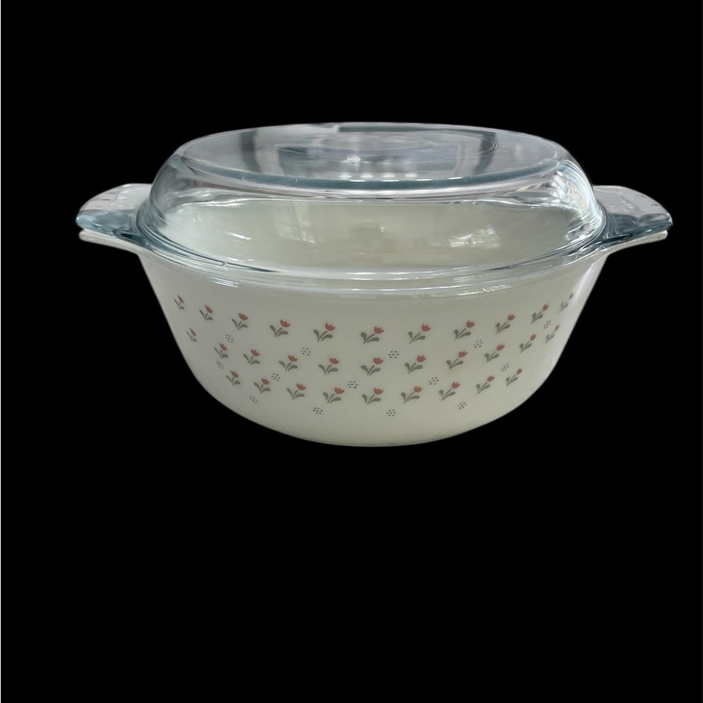 Pyrex England Laura Ashley Tulip Casserole Serving Dish